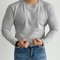 노컴플렉스 / 기모긴팔 근육티 남자머슬핏긴팔 몸짱티셔츠