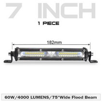 덤프트럭 트럭 중장비 화물차용품 LED 라이트 바 7 인치 13 20 DRL 안개 달리기 Led 작업등 4x4 오프로드 헤드라이트 지프용 Niva lada ATV 트럭용 12V, [04] 1PC 7 inch Led Bar