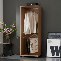 데일리 600 행거 오픈형 DR1058, 화이트_바퀴형