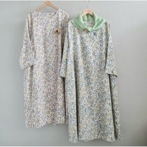 국산 수채화 원피스 빅사이즈 엄마옷 은은한 꽃무늬 롱원피스