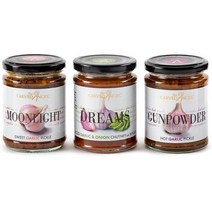 카브드엔젤 갈릭 피클 처트니 모음 320g 3팩 -문라이트 드림 건파우더(영국) The Carved Angel Garlic Pickle Kickers Assortment, 1개