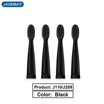 구강세정기 JAVEMAY-J110/J209 용 전기 칫솔 헤드 부드러운 브러시 민감한 교체 노즐, 01 J110 J209 (Black)