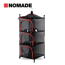 노마드 식기건조망 N-7193 N-7192 메쉬3단 캐비넷 캠핑 건조대, 핑크 N-7193