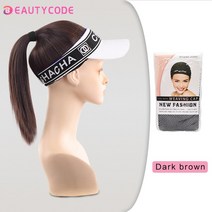 모자 가발 일체형 붙임머리 머리띠 부분 항암 모자 합성 가발 짧은 밥 헤어 야구 여성용 익스텐션 태양, 한개옵션1, 05 주황색