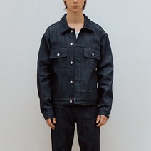 LAB101 DARK BLUE RIGID RAW DENIM TRUCKER JACKET LM1DJK32DB 320429