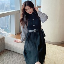 [리즈무드] 히프 타탄체크 벨트 원피스