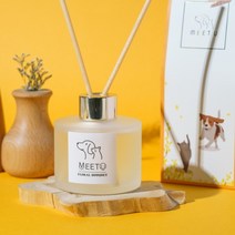 미트유 천연 강아지 고양이 실내 디퓨저 방향제 원형 120ml, 3개, 로즈