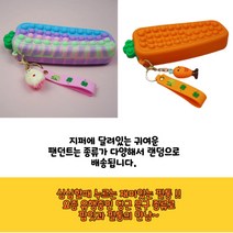 푸시팝 당근 필통 팝잇 23cm, 레인보우