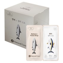 네츄럴코어 트윈 파우치 참치스프 2종 고양이 파우치 간식, 연어 참치스프, 14팩