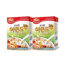 또바요 포스트 시리얼 직장인 아침식사 대용 어린이 간식 곡물 초코 그래놀라 오레오 후레이크, 아몬드 후레이크, 2개