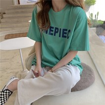 프리티글라라 여성 박시 오버핏 반팔 티셔츠 t-08-d