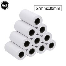감열지 57x30mm 프린터 용 인쇄 라벨 롤 POS 포켓 포토 금전 등록기 용지 교체 액세서리 부품