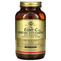 SOLGAR 솔가 에스터 C 1000 MG 180 정 속쓰림 없는 순한 중성 비타민C 미국직구 옵션할인, 180정, 1개