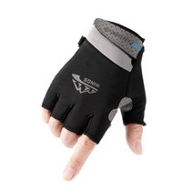 감성스터프 남성 스포츠 등산 여성 반장갑, 블랙