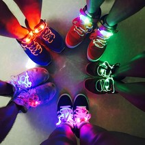 LED신발 불빛 USB 야간댄스 파티 유튜브 유행 LED 구두 끈 빛나는 깜박이 디스코 파티 빛 최대 플라스틱 스