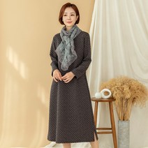 [디얼마미] 패턴 누빔 원피스미시 엄마옷 빅사이즈 중년여성의류