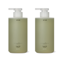 아르베 약산성 탈모 샴푸 - 프레시 55 약지성 샴푸 500g, 2개, 490ml