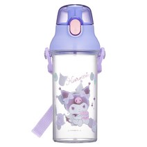 산리오 쿠로미 투명 어깨끈 원터치 물통 480ml
