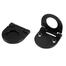 1-3 / 8 인치 x 1-3 / 8 인치 도어 서랍 핸들 플러시 링 끌어 오기 아연 합금 블랙 2pcs, 하나, 검은 색