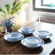 일본 도자기 찬기 4p 세트 디저트 접시 홈파티 모던식기 북유럽스타일 반찬접시, 소