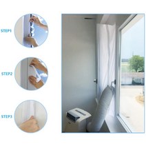 작은방에어컨 이동식에어컨 이동형 캠핑 캠핑용 소형 미니 에어컨 휴대용 에어컨 록 용 창 씰 유연한 천 씰, 01 3m