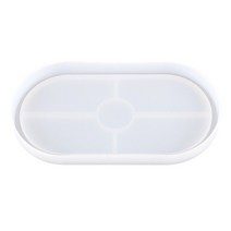 레진아트 레진공예 실리콘몰드 diy 공예 레진 실리콘 석고방향제만들기 비누만들기 심심할때할만한것 원데이클래스 금형 도구 타원형 트레이 에폭시 수지 플레이트 접시 주조 쥬얼리, 하얀