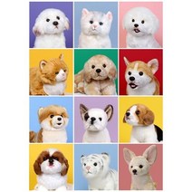 KC인증 진짜같은 리얼 펫 인형 30cm 강아지 개 고양이 반려 동물 모형, 비숑 프리제