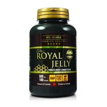 코데코 뉴트리션 로얄젤리 1병 (500mg x 180 캡슐 6% 10-HDA) 동결건조 생 로얄제리 캐나다 로열제리 박스에 포장되어 배송, 1개, 180정