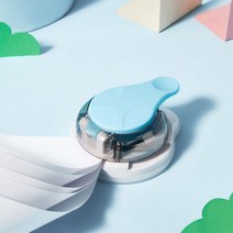 종이모서리 코너라운더 모서리컷팅기 펀칭기사진재단, 모서리커팅기(라이트블루)