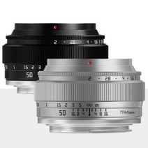 TTArtisan 티티아티산 50mm f2 블랙 실버 풀프레임 렌즈, 니콘 Z
