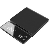 전자 저울 커피 규모 블랙 Mirro 전자 디지털 방수 주방 타이머 3KG/0.1g 스마트 보석 USB, 04 USB New Black