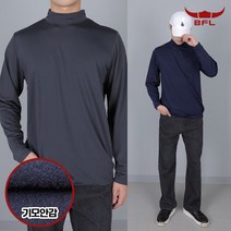 BFL 남성 겨울용 기모안감 반폴라 티셔츠 (WM105) / 95~110 사이즈까지 목이 답답하지 않아서 편한 기모목티_빅사이즈 터틀넥