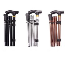 접이식 등산 스틱 폴대 폴딩 지팡이 브라운, 실버