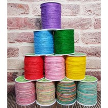 [라울몽실]0.8mm 200m 1합 대용량 황마끈 칼라마끈 컬러풀마끈 천연수세미실 (58color) 수세미뜨기, RED 06