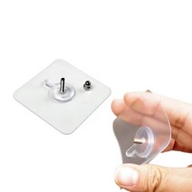 PKFARM 8mm 무타공 타일 나사 접착식 투명 볼트 (10p 20p 50p) 투명 나사 스티커 접착볼트 매직나사 매직후크 욕실 화장실, 10p