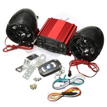 red 12v universal sound system sd usb mp3 오토바이 오디오 원격 제어 스테레오 2 스피커 방수 fm 오토바이 라디오