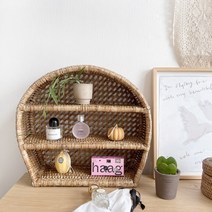 라탄 등나무 벽걸이선반, 3단, 1개