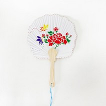 민화 요양센터 미술교실 여름 부채꾸미기 유아 체험 손부채 실버타운 인지놀이 요양원, 스텐실 T11