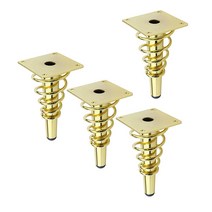 Geesatis 높이 15.2cm(6인치) 소파 다리 4개 튼튼한 가구 발 캐비닛 금속 소파용 골드 111946, Gold