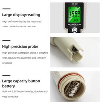 ph 테스터 수분 측정기 4 in 1 PH/ORP/H2 및 TEM 용존 수소 수질 디지털 Ph 모니터 방수 수족관 50% 수량측정기