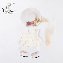정품 TeddyTales 레나 베어 신랑 신부 인형옷 30cm인형용, 신부세트