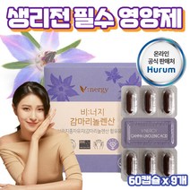 건강하셩 비너지 보라지유 감마리놀렌산 보라지오일 BORAGEOIL 생리전 영양제 60캡슐 x 9박스