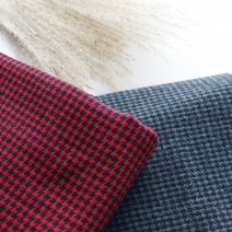 자투리 대폭모직원단 하운드투스체크 택1, 대폭모직원단 하운드투스체크 레드