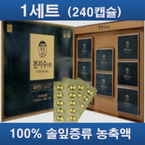 솔잎증류 농축액 천지수 (정품)1박스/2박스/5박스 100% 솔잎농축액, 1박스(240캡슐)