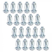 WENYAN 벽 캐비닛용 금속용 나사 꽃잎 도구 잭 너트 20개 2-5팩, 2개, 4x20mm, 강철