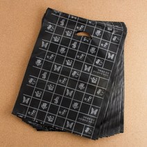 문구 팬시 비닐봉투 블랙 중형 100매 약국 다용도 서점 평판 구디백포장