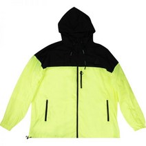 오프화이트 OffWhite 풀 집업 나일론 윈드브레이커 플루오 옐로우블랙
