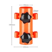 타프폴대 천막 폴 홀더 고정 파이프 액세서리 조정 가능한 부품 강철 방풍 1 개 캠핑 낚시 내구성, [04] Orange