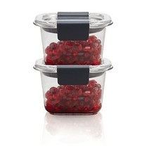 Rubbermaid Brilliance 식품 보관 용기 미니 0.5컵 투명 2팩 4419221258, 1개