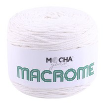 마마니트 마크라메 케이크 뜨개실 단색, 03 밀크, 225m